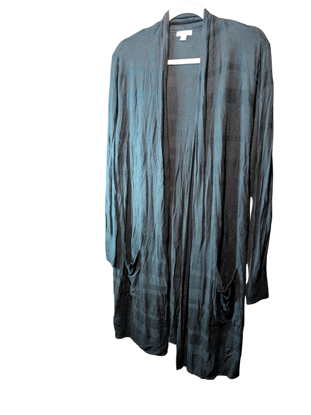 Merona Black Open-Front Long Cardigan
